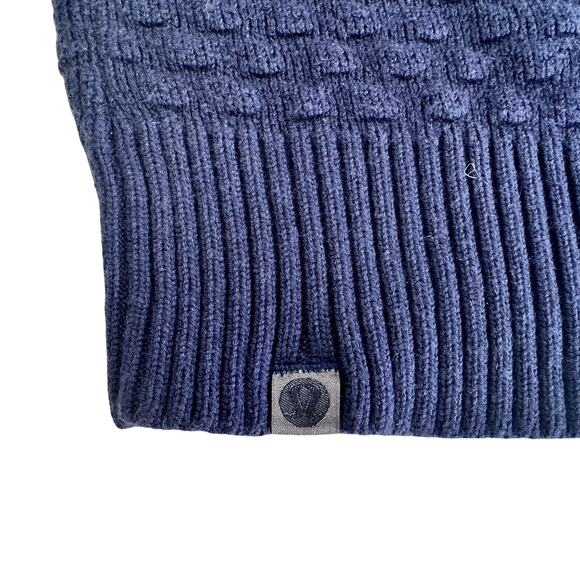 Lululemon Texture Play Crew Sweater Cadet Blue Size 4 Cashmere Blend - Picture 5 of 6